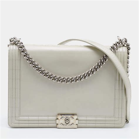 beige iridescent chanel bag|large chanel shoulder bag.